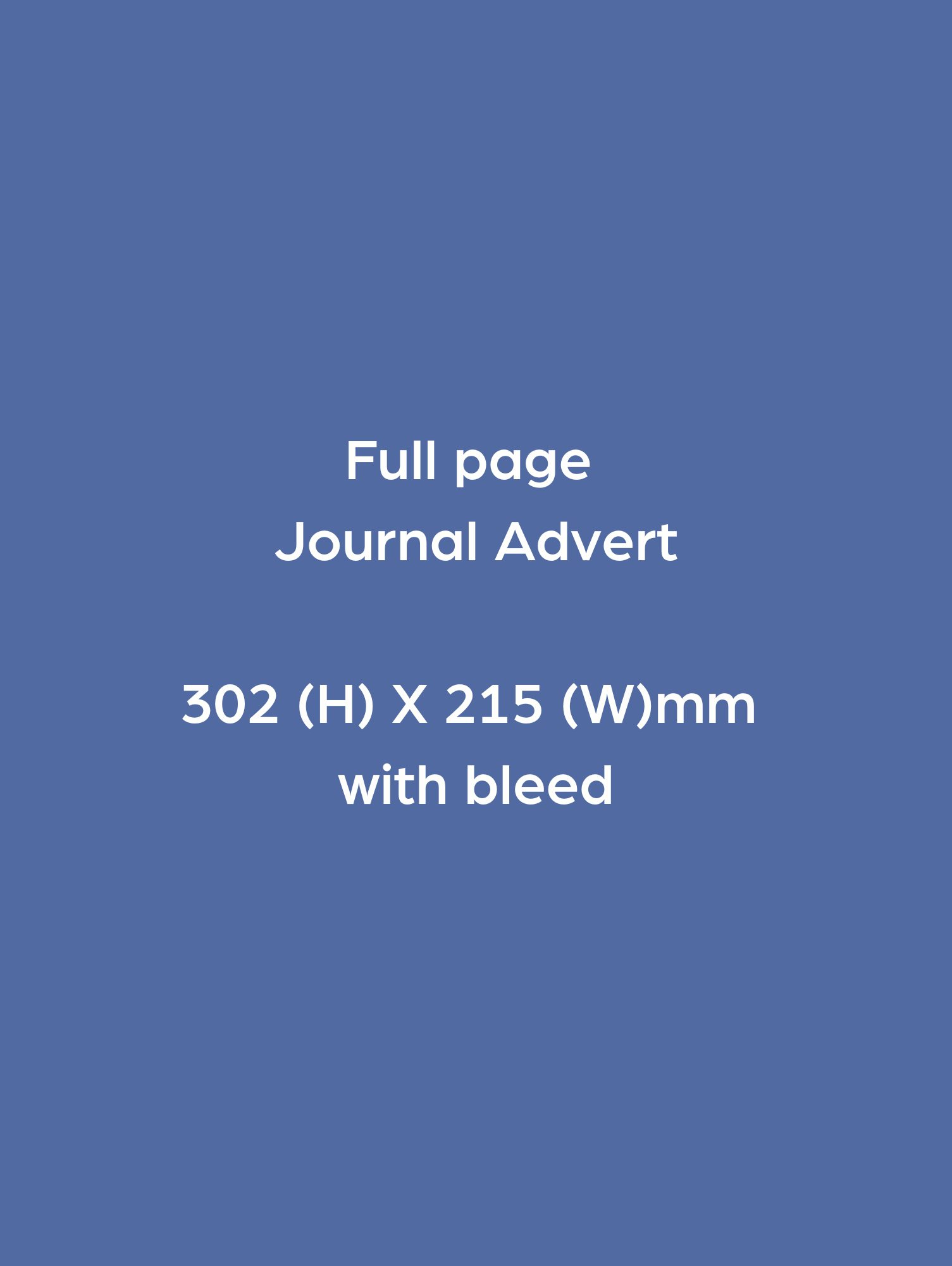 Full Page Journal Advert
